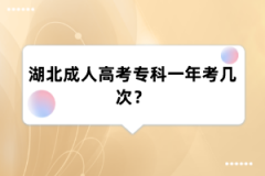 湖北成人高考专科一年考几次？